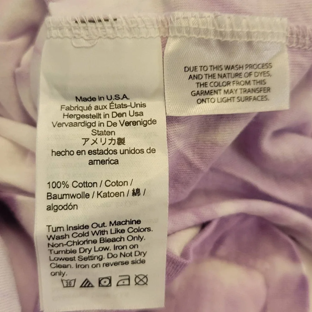 J. Crew - Made in the USA tie-dye cotton Tee - White Purple - Size Medium